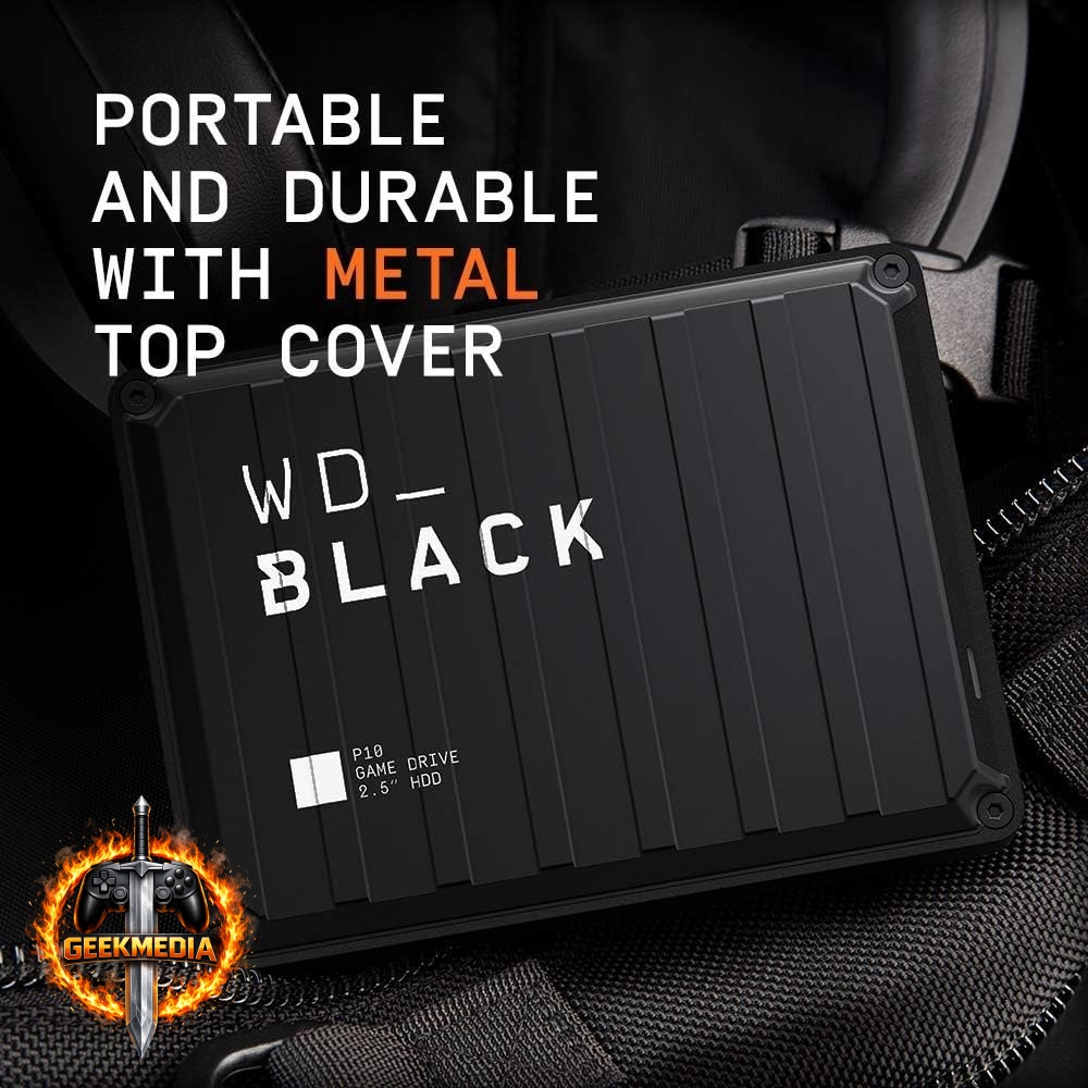 HD Externo Portátil WD_BLACK P10 4TB