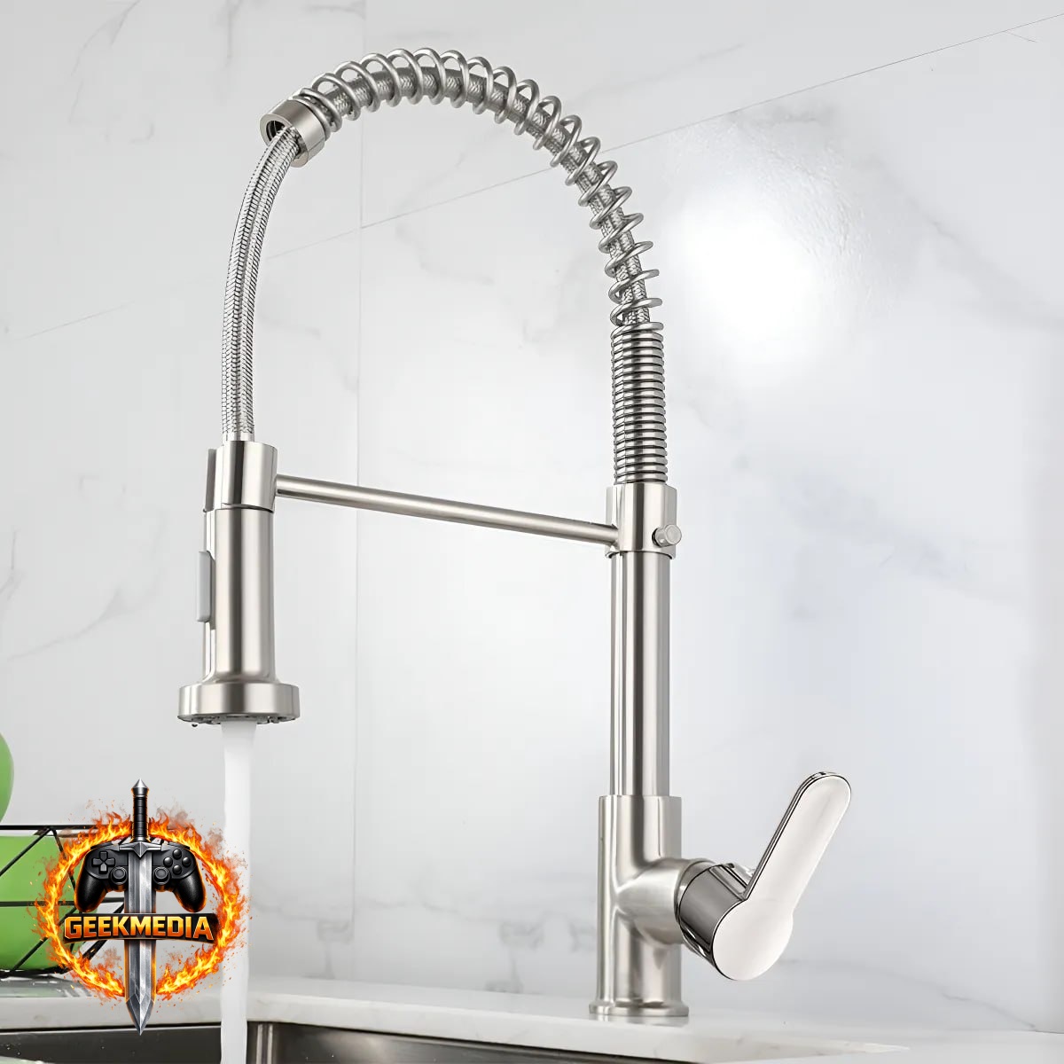 Torneira Cozinha Gourmet Bancada Flexível Monocomando Pia