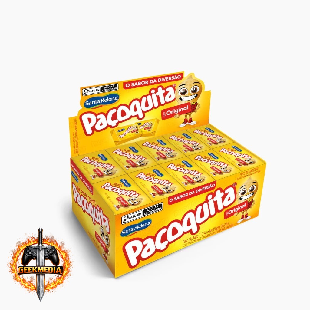 Paçoquita Quadrada Display 1Kg com 50 Unidades