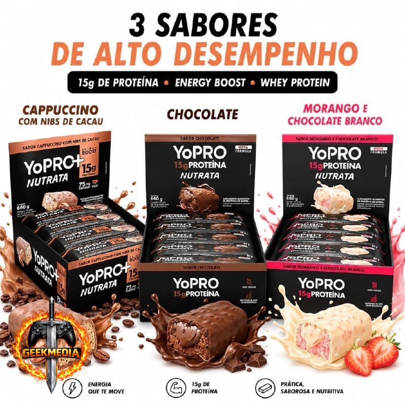 Yopro Bar 55g Display Com 12 Unidades Nutrata