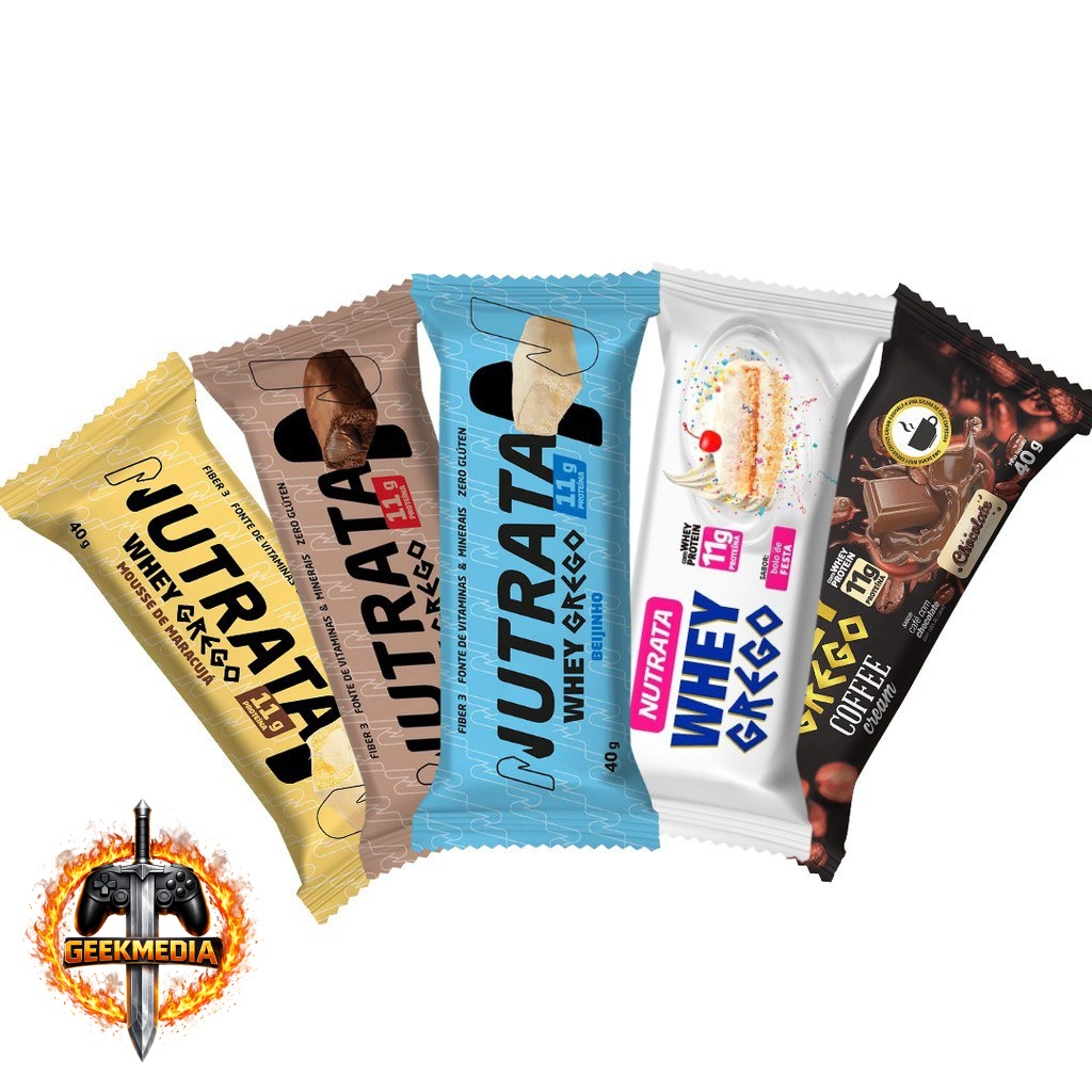 Barra Whey Grego Display 12Und - Nutrata