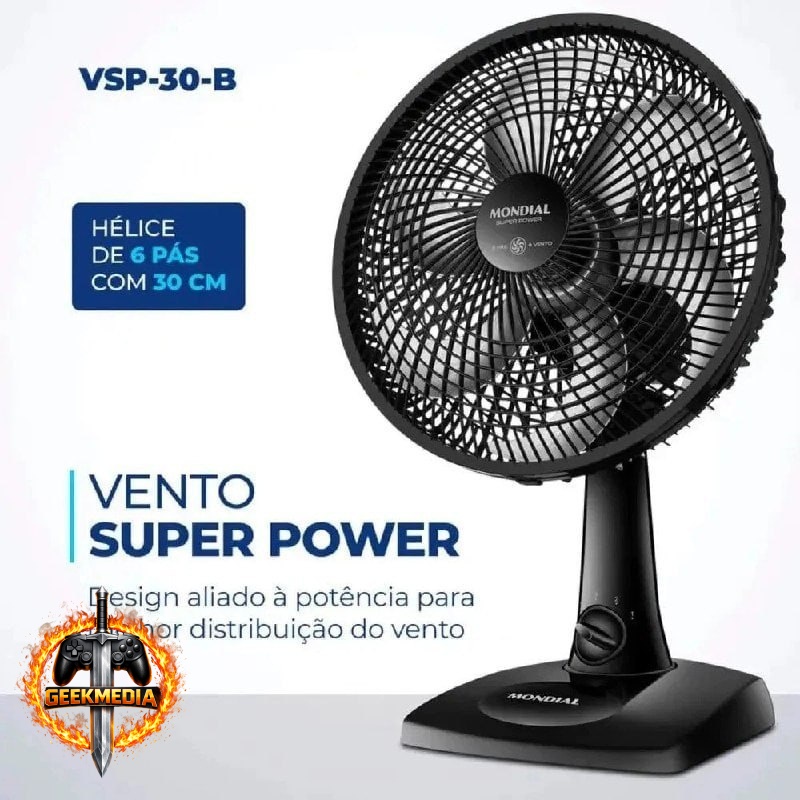 Ventilador Mondial 30cm Vsp 30 B 60hz