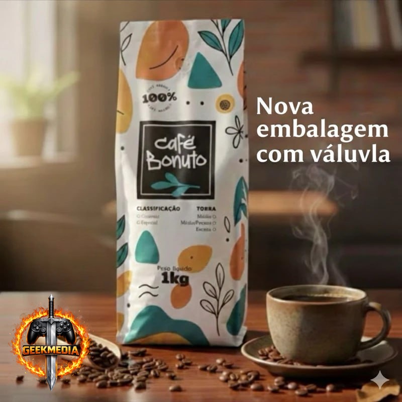 Café 100% Arábica em Grãos Bonuto Torra Média 1Kg