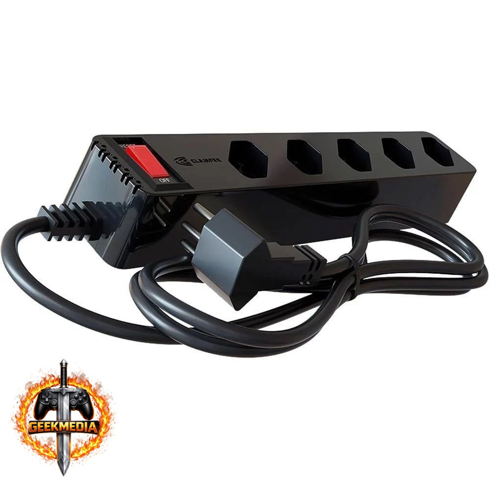 Filtro de Linha  Dps Iclamper 5 Tomadas Lcf Preto
