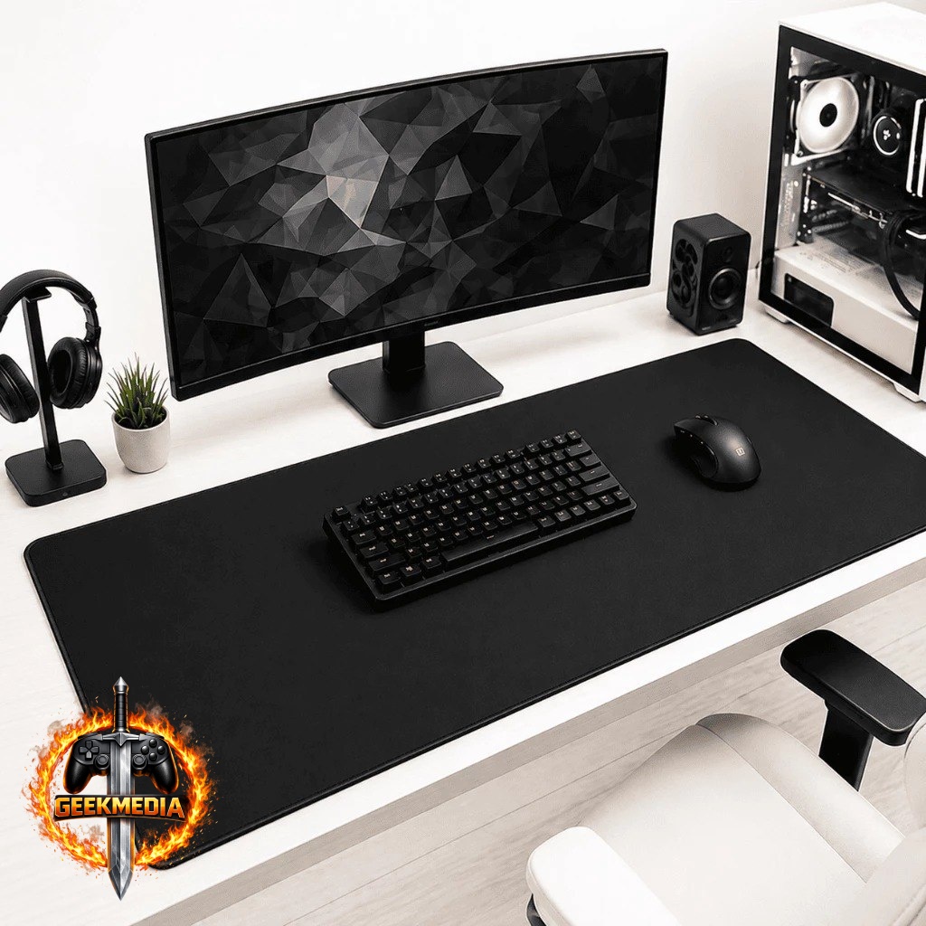 Mousepad Gamer Preto Extra Grande 90x40cm