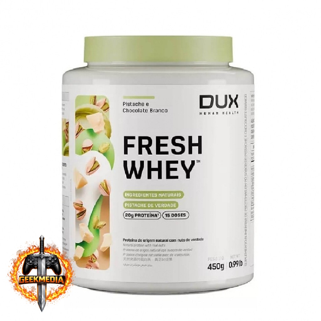 Whey Protein Dux 450g Pistache Chocolate Branco