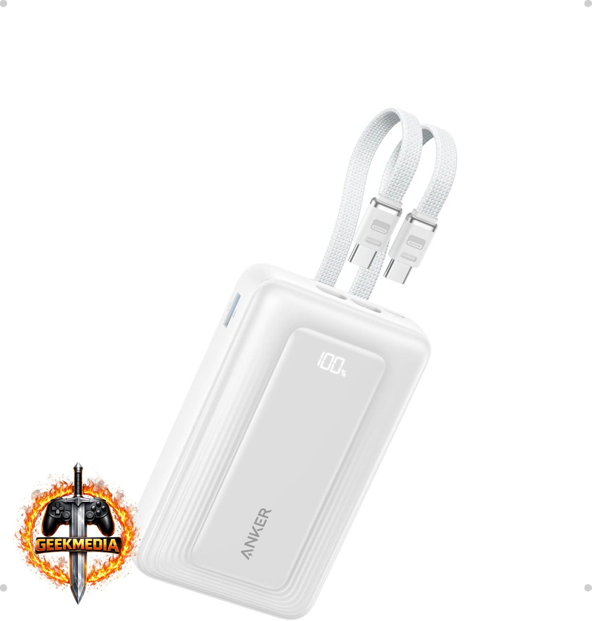 Anker Zolo Power Bank 20.000mAh - Carregamento 45W Turbo - Branco