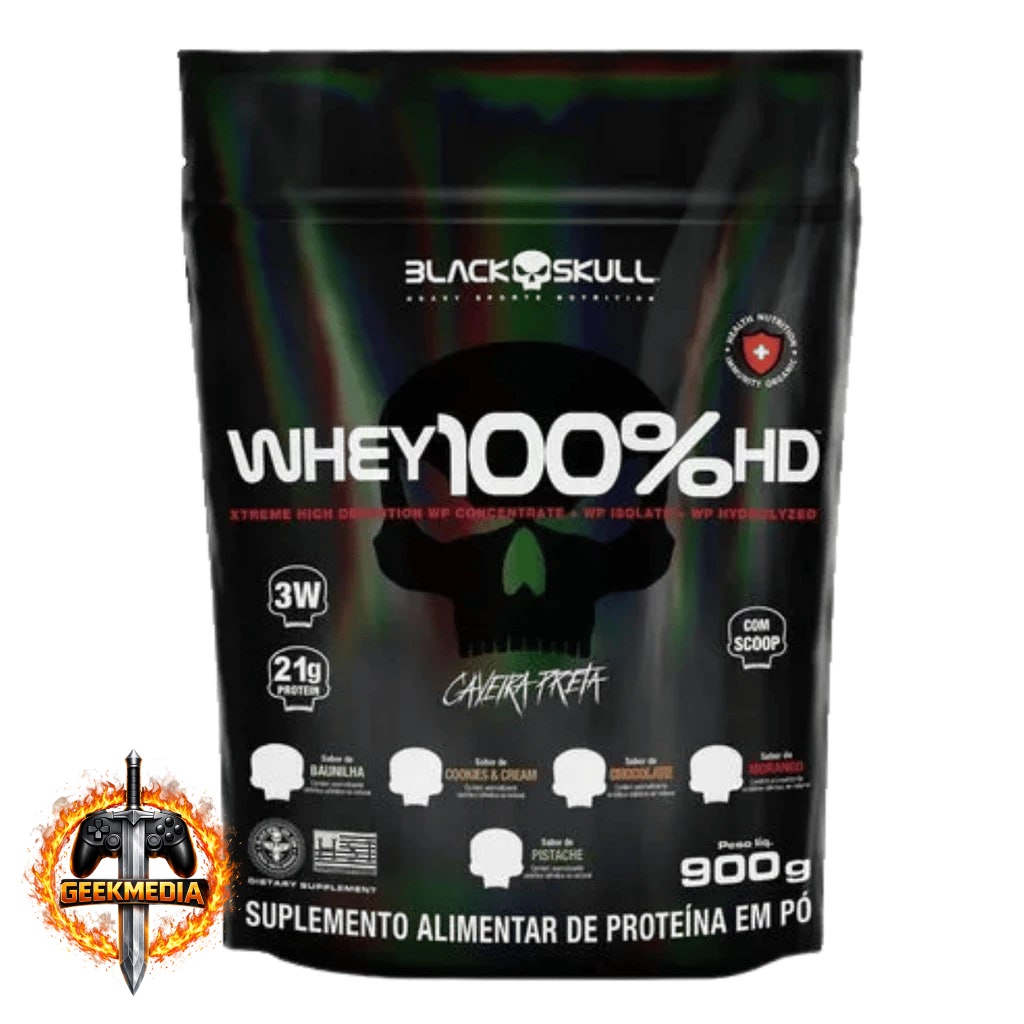 Whey 100% Hd Refil 900g Blackskull