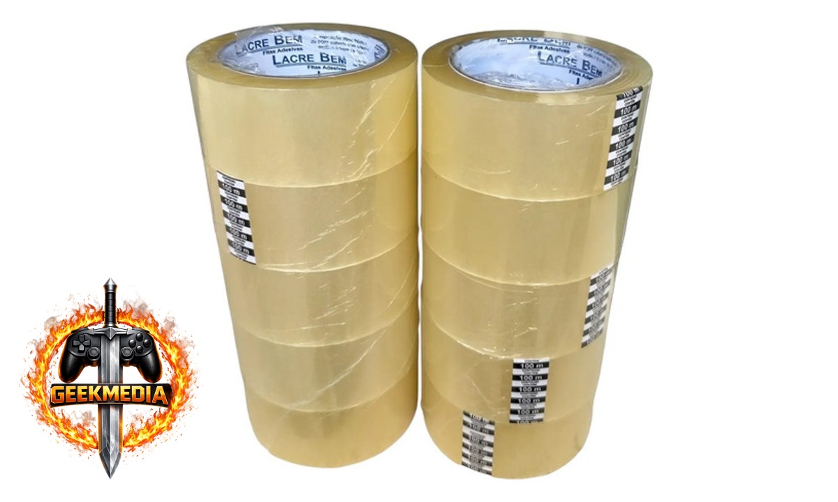 Fita Adesiva Transparente 45mm X 100 Metros - 10 Unidades