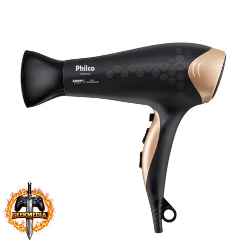 Secador de Cabelos Philco Bivolt 2200W PSC2450 Íons Tourmaline