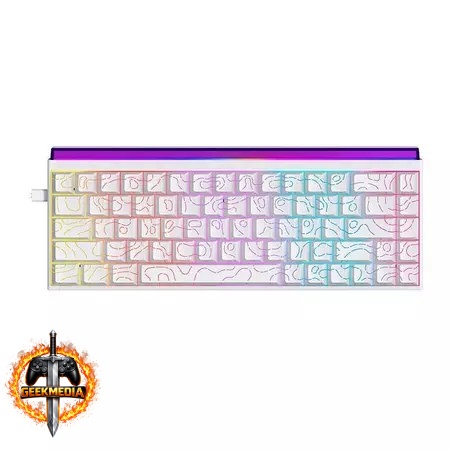 Teclado Mecânico Ajazz NK68 Rainbow, Switch Vermelho, Branco