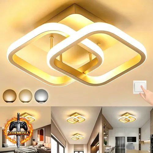 Luminária Plafon Led Sobrepor Teto Quadrado Pendente