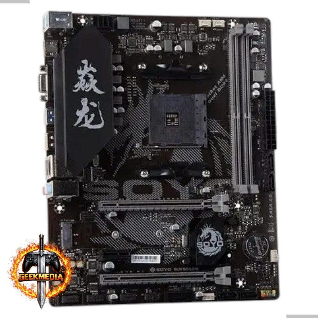 Placa Mãe Gaming SOYO B550M AMD RYZEN DDR4 AM4