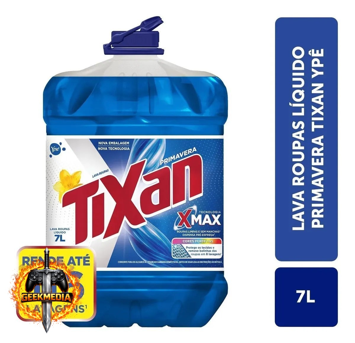 Lava Roupas Líquido Tixan Ypê Primavera 7 Litros