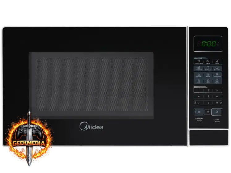 Micro-ondas Midea Minuto Fácil 20L Branco Porta Preta