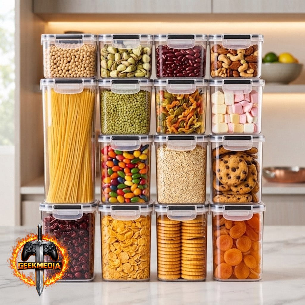 Kit 15 Potes Herméticos para Armazenamento de Alimentos