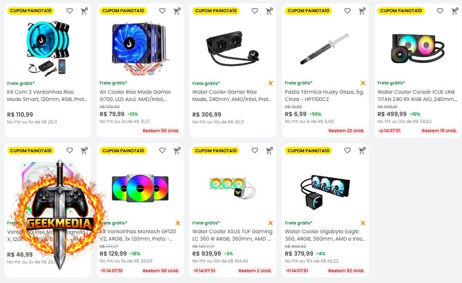 Coolers Selecionados com 12% OFF