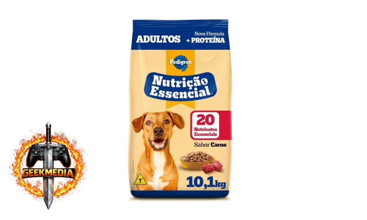 Ração PEDIGREE Carne Para Cães Adultos Nutrição Essencial, 10.1kg