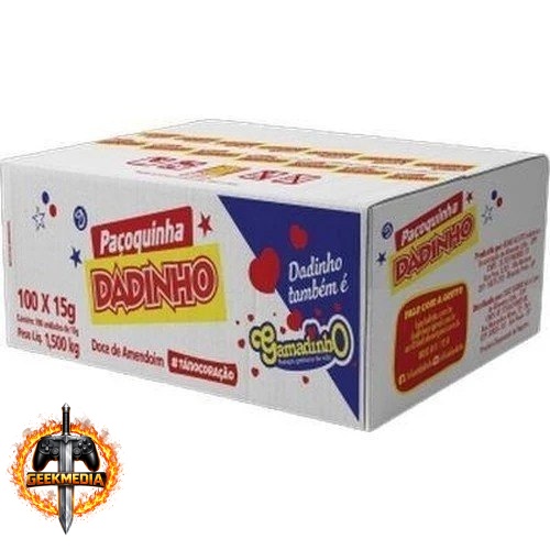 Paçoca Rolha Dadinho Caixa 100 Unidades