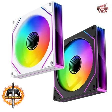 Fan GB Refrigeração Gabinete Gamer 1200RPM Preto/Branco