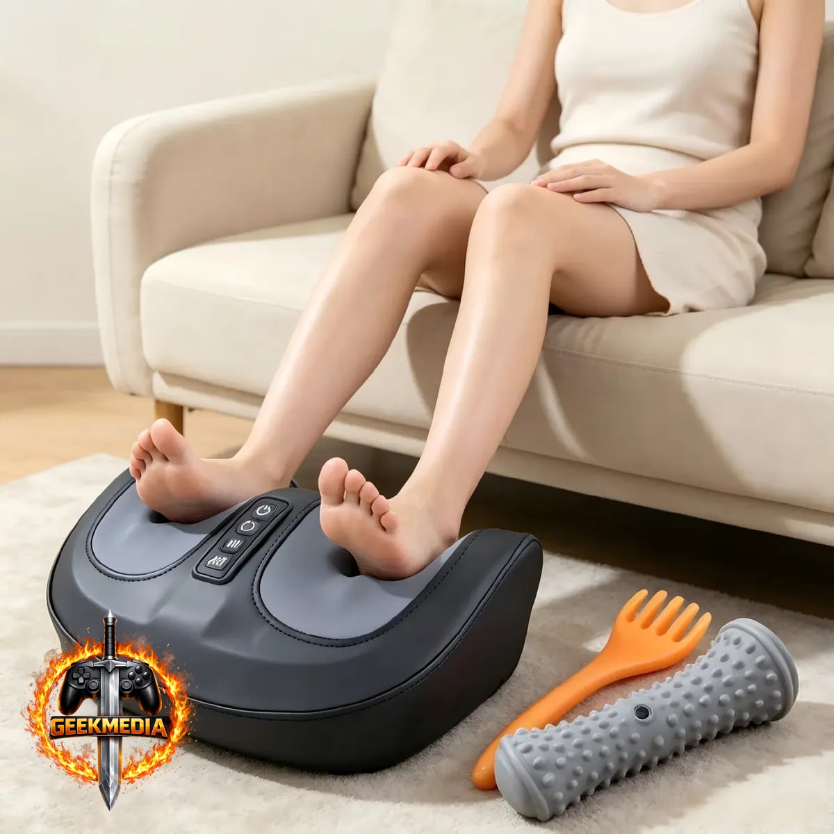 Massageador Elétrico de Pés Anti Stress Confort