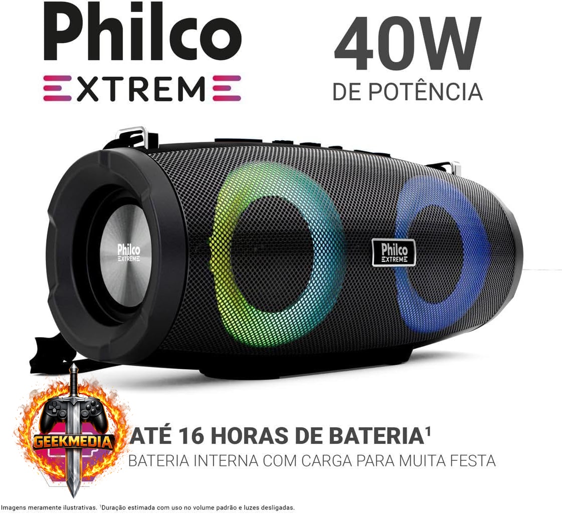 Philco Speaker Extreme 40W PBS45BT - Bluetooth Portátil