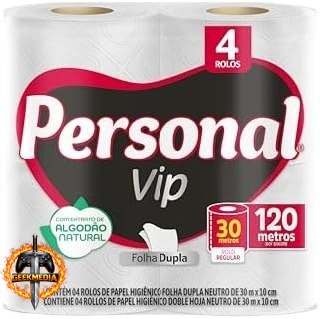 Papel Higiênico Personal Vip Folha Dupla 4 Unidades