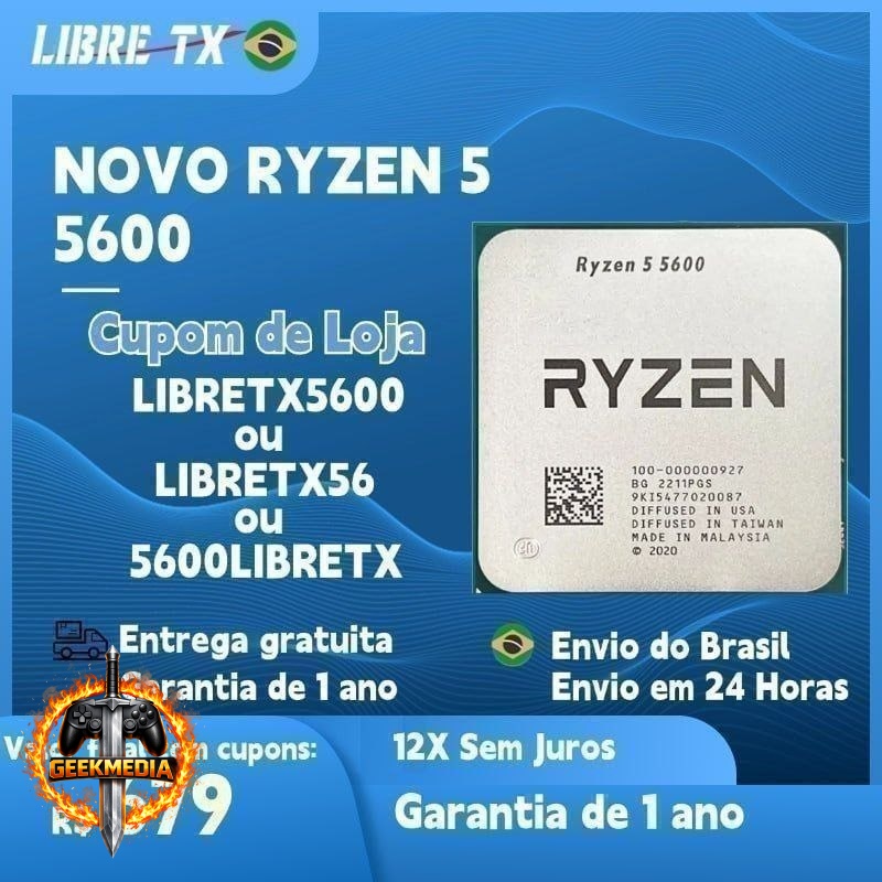 Processador AMD Ryzen 5 5600