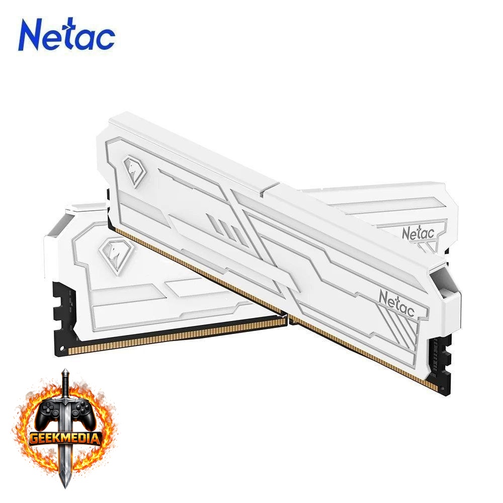 Memória RAM Netac Shadow III DDR4 2x8GB 3200MHz Branca