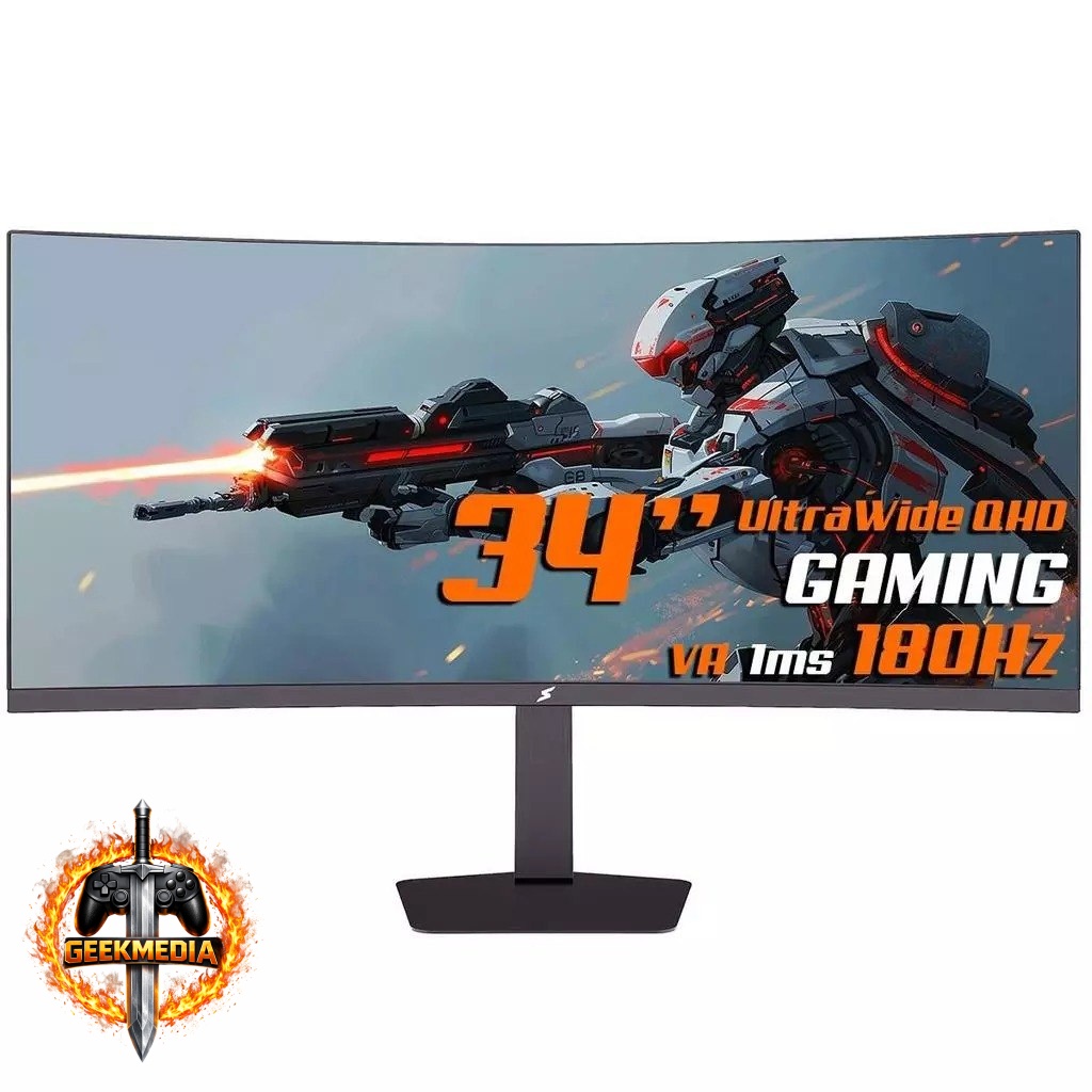 Monitor Gamer SuperFrame Enterprise 34 Pol Curvo Ultrawide QHD