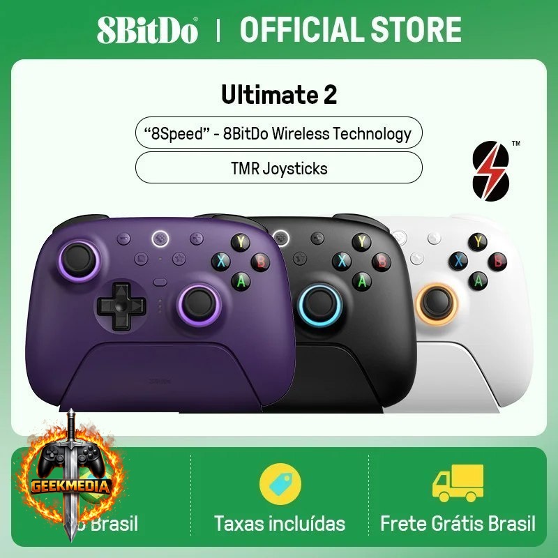 Controle 8BitDo Sem Fio Ultimate 2 TMR