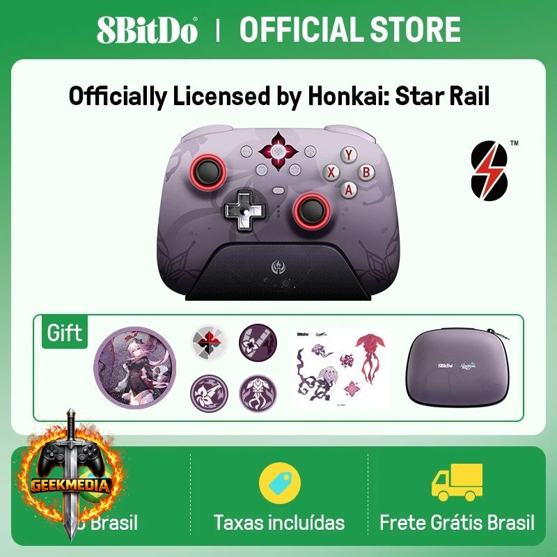 Controle 8BitDo Ultimate 2 Evernight Honkai: Star Rail