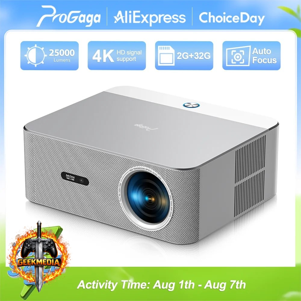 Projetor PROGAGA 1080P Mini D9W
