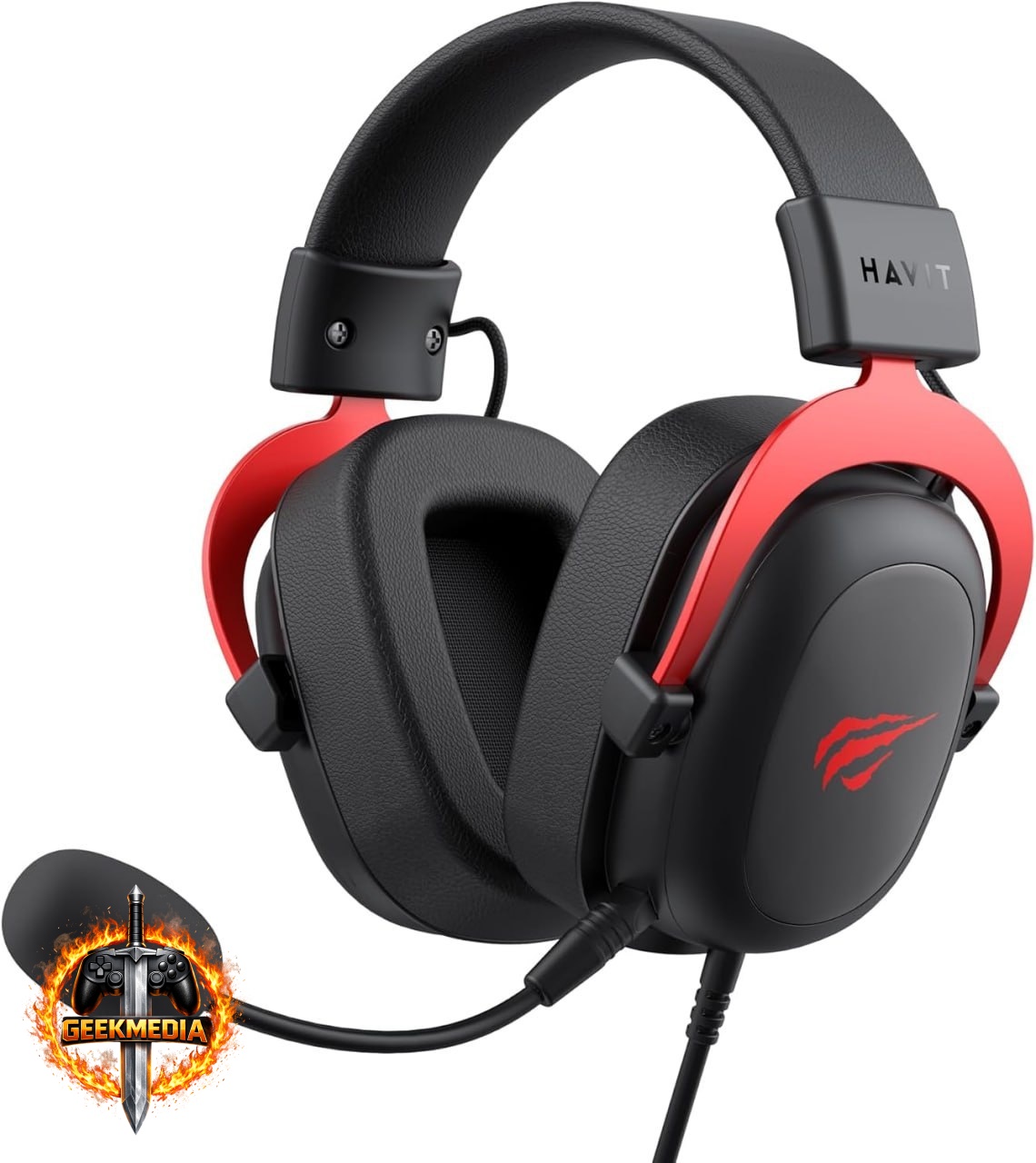 Headphone Havit H2002d Black Red