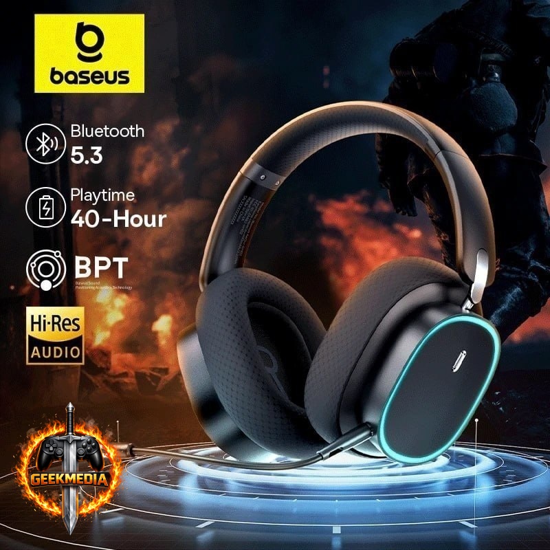 Headset Sem Fio Baseus GH02 - Preto