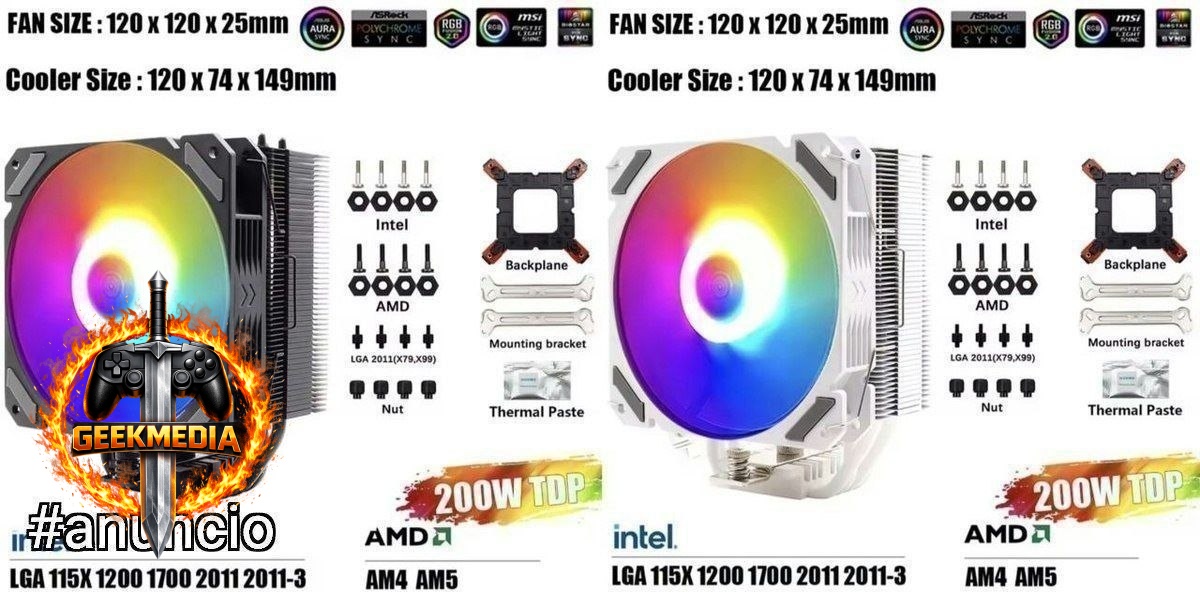 CPU Cooler Wovibo 4A 120mm