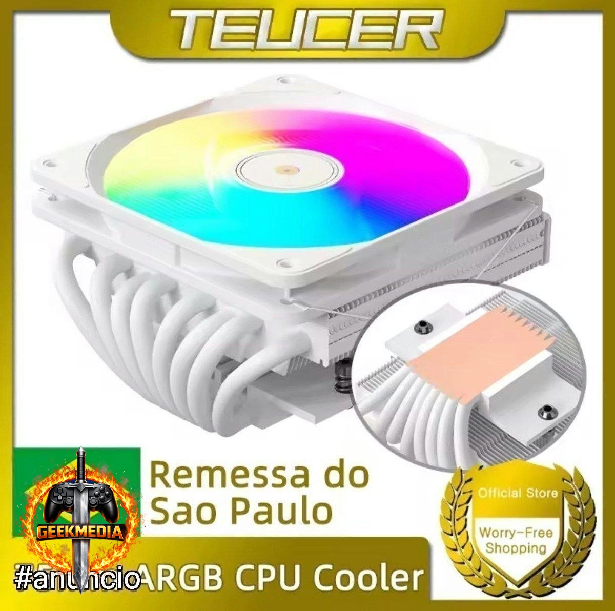 CPU Cooler Teucer UT-75 ARGB Low Profile