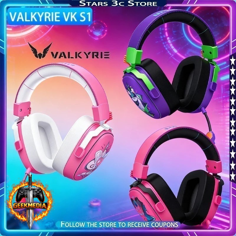 Headset Gamer Valkyrie VK S1 Tri Mode Wireless RGB