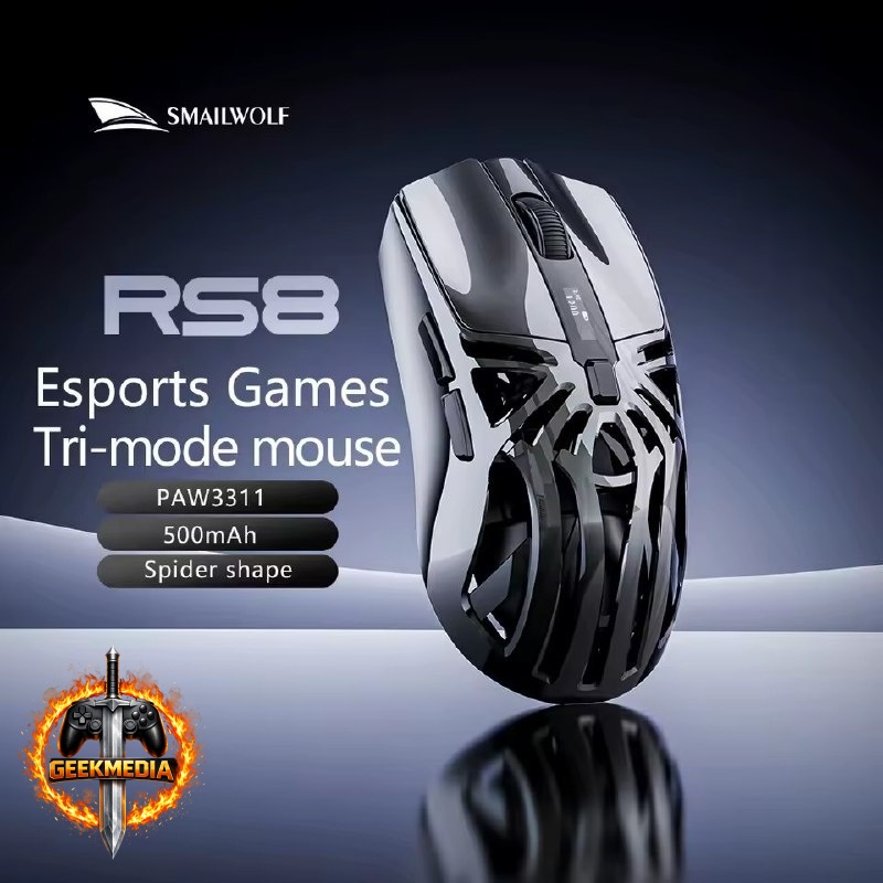 2x Mouse Gamer SmailWolf RS8 PRO PAW3311 Trimode