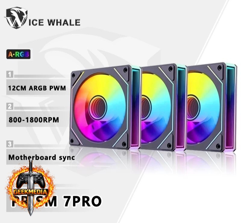 Kit 5 Fans Prism 7 PRO ARGB PWM