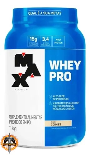 Whey Pro Max Titanium 1kg Sabor Cookies