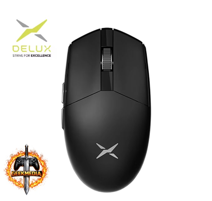 Mouse Gamer sem fio Delux M200, 1000Hz, PAW3311