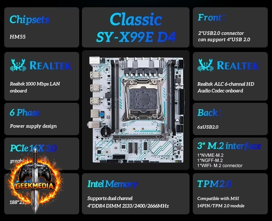 Placa Mãe SOYO X99e D4