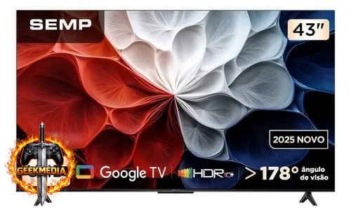 Smart TV Semp 43 Polegadas LED 4K Google TV