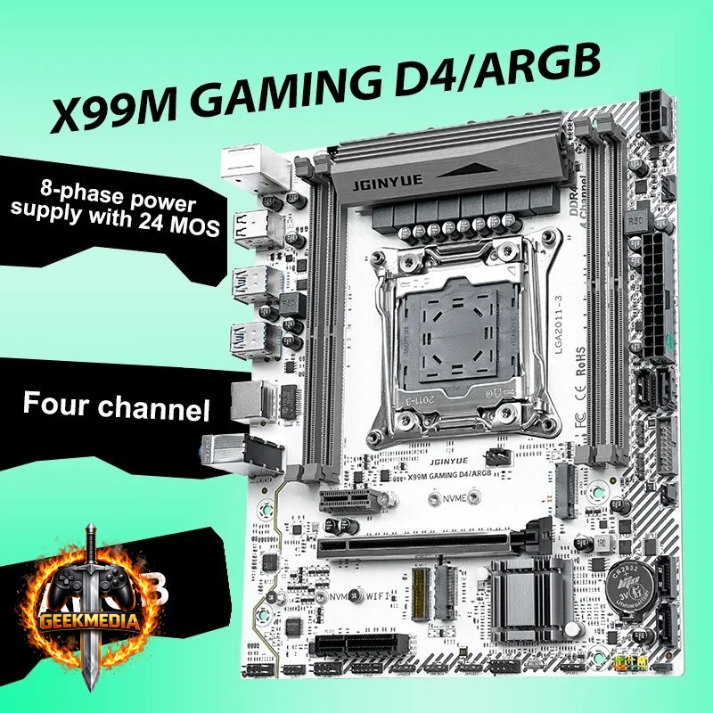 Placa mãe JGINYUE x99 GAMING D4 aRGB
