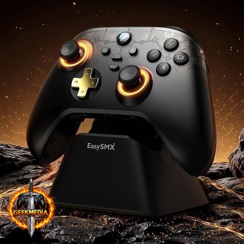 Controle Easysmx D05 com Dock Carregamento, RGB, Hall Effect