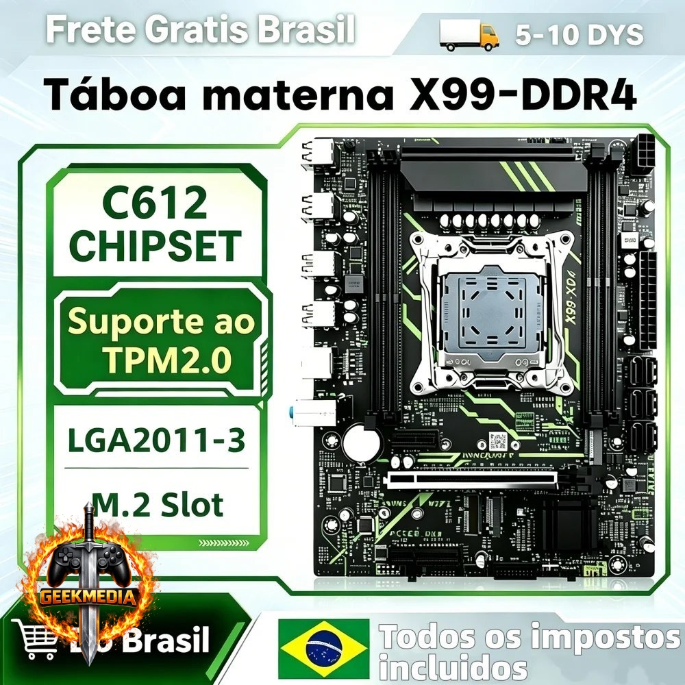 Placa mãe SZSJKJ X99 XD4 Chipset C612 Quad Channel