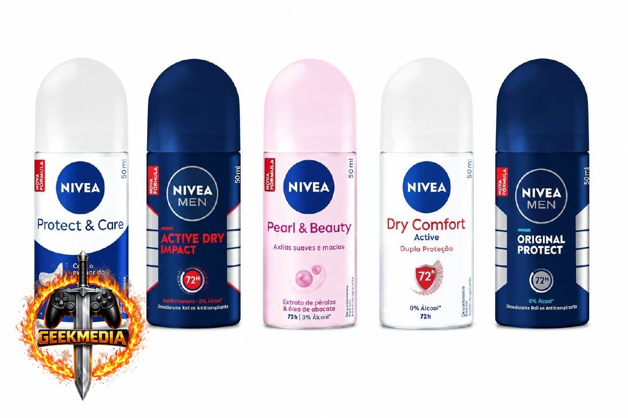 Kit 5x Nivea Desodorante Roll On 50ml