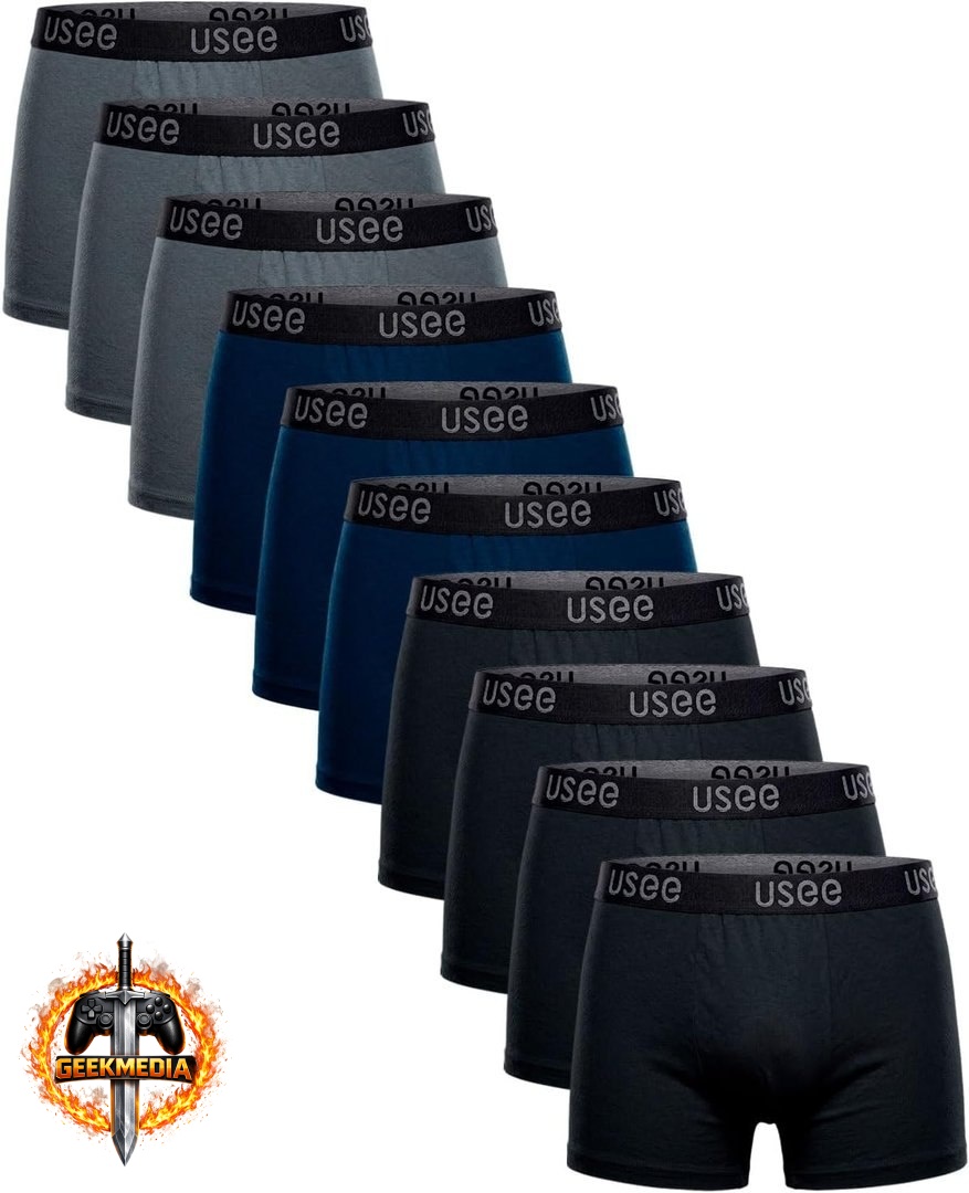 Kit 10 Cuecas Boxer Algodão Masculina Usee Brasil