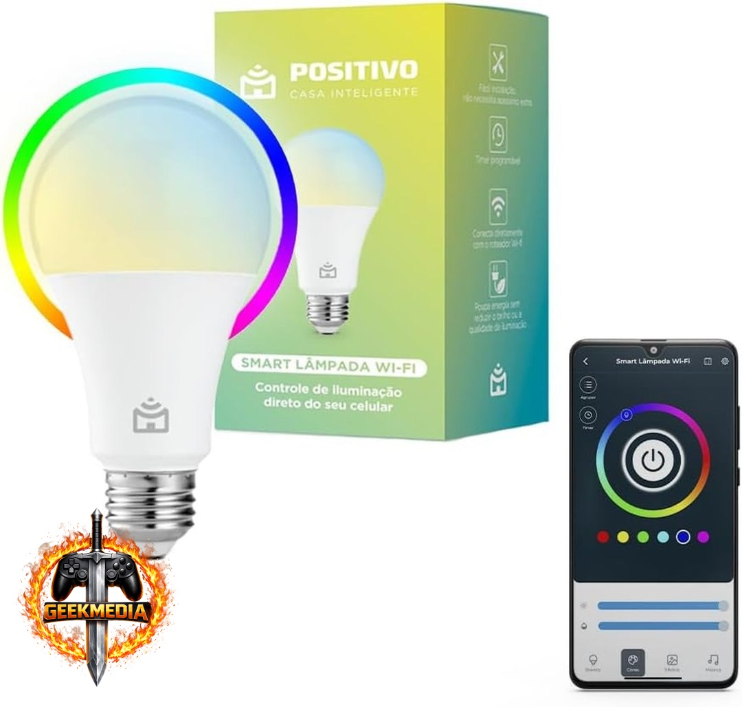 Smart Lâmpada Wi-Fi Positivo Casa Inteligente